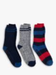 totes Super Soft Cosy Socks, Pack of 3, Navy/Multi