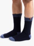 totes Chunky Wool Blend Thermal Socks, Pack of 2, Navy/Grey