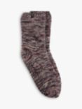 totes Men's Chunky Twist Sherpa Lined Slipper Socks, Multi