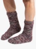 totes Men's Chunky Twist Sherpa Lined Slipper Socks, Multi