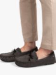 totes Suede Moc Slippers, Grey