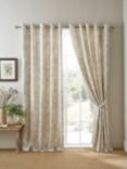 Laura Ashley LLoyd Pair Lined Eyelet Curtains, Dove Grey