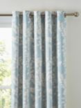 Laura Ashley Waxham Pair Lined Eyelet Curtains, Seaspray