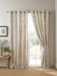 Laura Ashley Waxham Pair Lined Eyelet Curtains, Seaspray