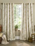 Laura Ashley Pussy Willow Pair Lined Eyelet Curtains