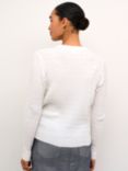 KAFFE Silla Cable Knit Jumper, Chalk