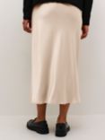 KAFFE Lotte Satin Skirt, Feather Grey