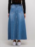 KAFFE Hera Denim Skirt, Washed Blue Denim