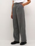 KAFFE Josie Wide Leg Trousers, Grey Melange