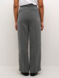 KAFFE Josie Wide Leg Trousers, Grey Melange