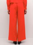 KAFFE Logan Wide Leg Trousers, Fiery Red