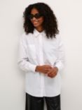 KAFFE Grace Overlap Back Shirt, Optic White