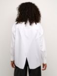 KAFFE Grace Overlap Back Shirt, Optic White