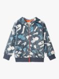 Hatley Kids' Dinosaur Fleece Jacket, Blue Nights