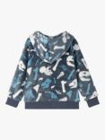 Hatley Kids' Dinosaur Fleece Jacket, Blue Nights