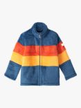 Hatley Kids' Koi Colour Block Fleece Jacket, Ensign Blue