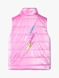 Hatley Kids' Rainbow Reversible Quilted Gilet, Strawberry Moon