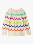 Hatley Kids' Rainbow Chevron Raglan Jumper, Cami Lace