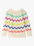 Hatley Kids' Rainbow Chevron Raglan Jumper, Cami Lace