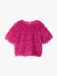 Hatley Kids' Fluffy Knitted Top, Rose Violet