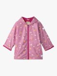 Hatley Kids' Sun Charms Waterproof Rain Jacket, Mauve Orchid