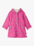 Hatley Kids' Printed Raincoat, Rose Violet