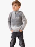 Angel & Rocket Kids' Connor Ombre Funnel Neck Jumper, Grey