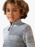 Angel & Rocket Kids' Connor Ombre Funnel Neck Jumper, Grey