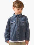 Angel & Rocket Kids' Charlie Cotton Corduroy Shirt, Blue