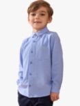 Angel & Rocket Kids' Curtis Pique Textured Cotton Shirt, Blue