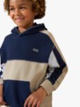 Angel & Rocket Kids' Hayden Blue Colour Block Hoodie, Blue