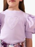 Angel & Rocket Agatha Rib Heart Top, Purple