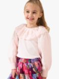 Angel & Rocket Elise Embroidered Collar Rib Top, Pink