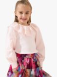 Angel & Rocket Elise Embroidered Collar Rib Top, Pink