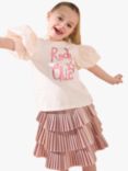 Angel & Rocket Kids' Heidi Rock Chic T-Shirt, Blush