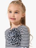 Angel & Rocket Kids' Stripe & Mesh Midi Dress, Black