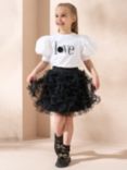 Angel & Rocket Kids' Spiral Tutu Skirt, Black