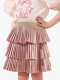 Angel & Rocket Kids' Lucile Metallic Pleated Skirt, Copper