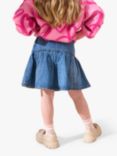 Angel & Rocket Kids' Cotton Denim Flippy Skirt, Denim