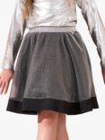 Angel & Rocket Kids' Metallic Ra-Ra Skirt, Silver