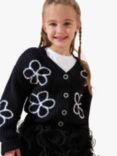 Angel & Rocket Kids' Flower Cardigan, Black