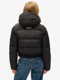 Superdry Ripstop Padded Bomber Jacket, Black Grid