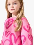 Angel & Rocket Harlow Heart Jumper, Pink