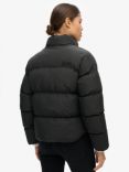 Superdry Sports Puffer Cropped Jacket, Black