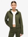 Superdry Sport Tech Zip Up Hoodie, Army Khaki