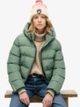 Superdry Hooded Sports Puffer Jacket, Laurel Khaki