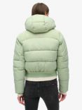 Superdry Ripstop Padded Bomber Jacket, Sea Green Grid