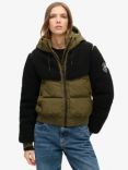 Superdry Everest Bomber Hybrid Jacket, Dark Olive