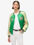 Superdry Sukajan Embroidered Bomber Jacket, Bowling Green/Multi