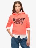 Superdry Cooper Logo Hoodie, Pastelline Coral